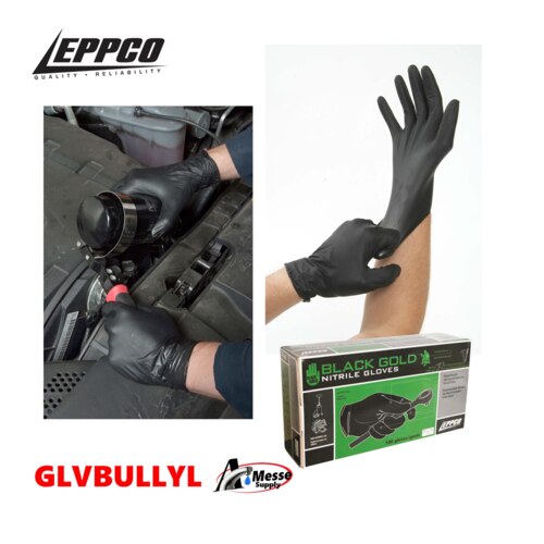 Black Gold 9844 Black Nitrile Glove Large box of 100