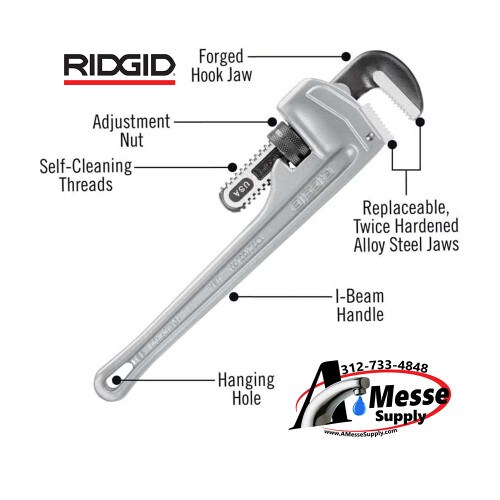RIDGID 47057, 12" Aluminum Straigh