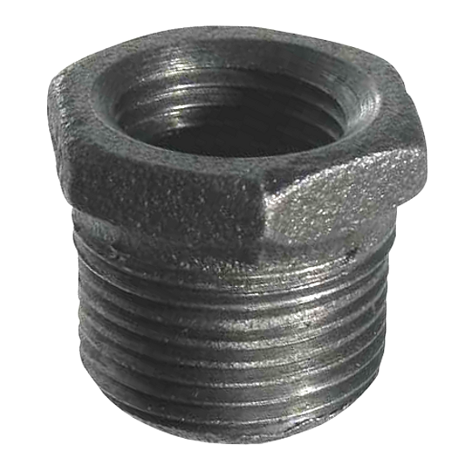 10x 1/2 X 3/8 Black Malleable Iron Bushing Reducer – Everflow Plumbing Fittings