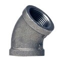 1/2" Black 45° Elbow SCH 40