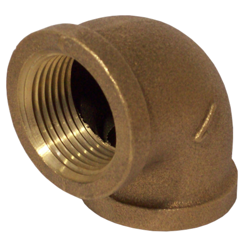 1-1/4" x 1" Brass 90° Elbow