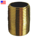 1/2" x Close Red Brass Nipple
