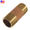 1/4" x 5" Red Brass Nipple