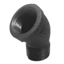 1/2" Black Street 45° Elbow SCH 40