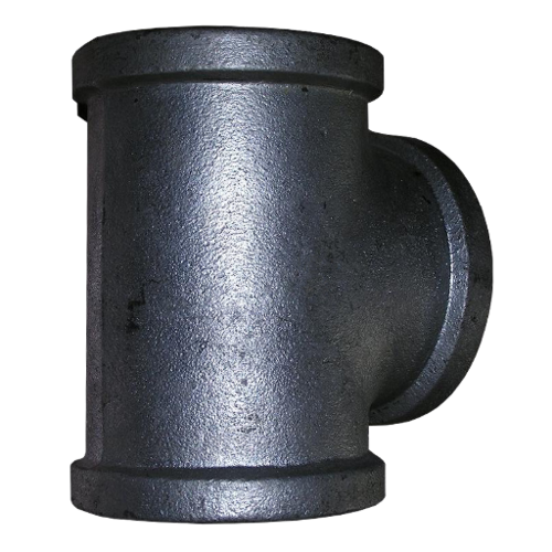 2" x 1/2" x 2" Black Tee SCH 40