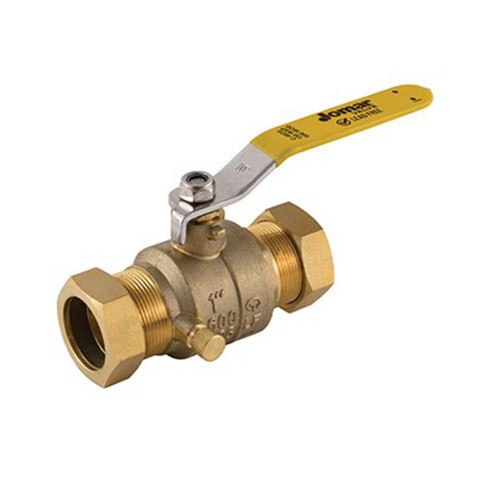 1/2" Brass Compression Ball Valve