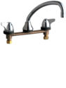 CHICAGO FAUCET 8" 2 Handle Sink Fa