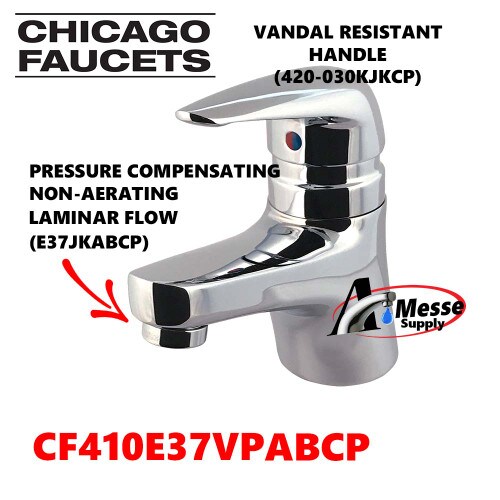 CHICAGO FAUCET 410-E37VPABCP Singl