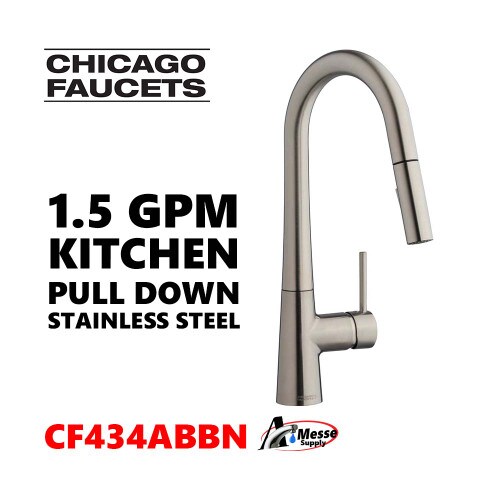 CHICAGO FAUCET 434-ABBN Kitchen Fa