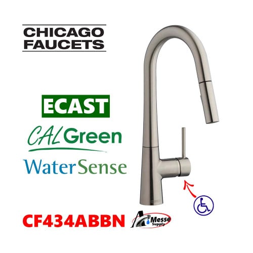 CHICAGO FAUCET 434-ABBN Kitchen Fa