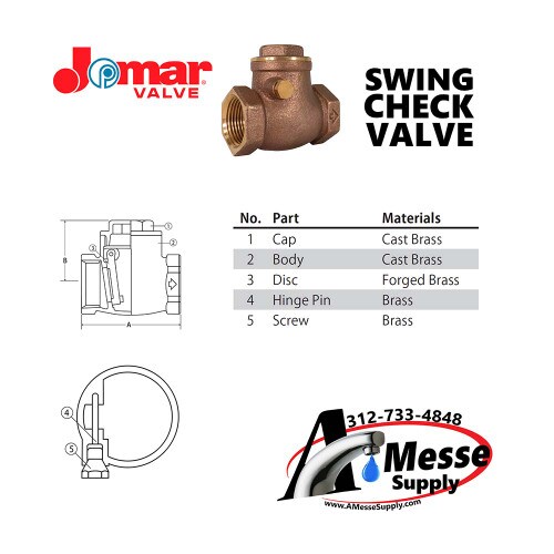 T-501 Bronze 2" Swing Check Valve