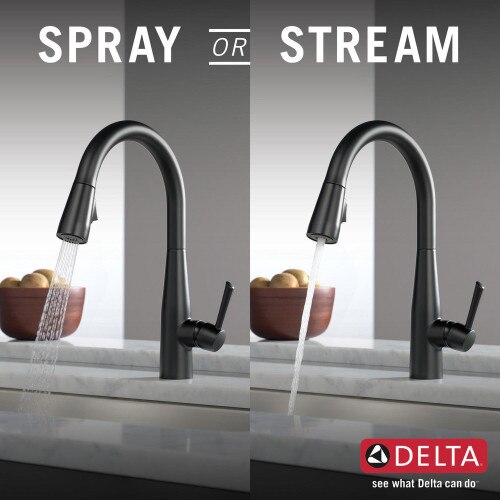 DELTA 9113BLDST Pull down Black Kitchen Faucet 1.8 GPM
