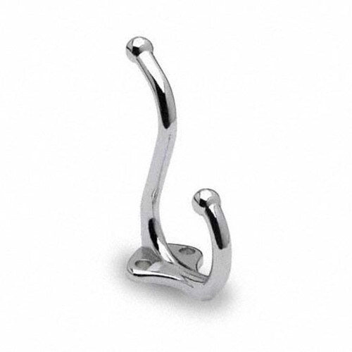 Two Prong Coat Hook Chrome