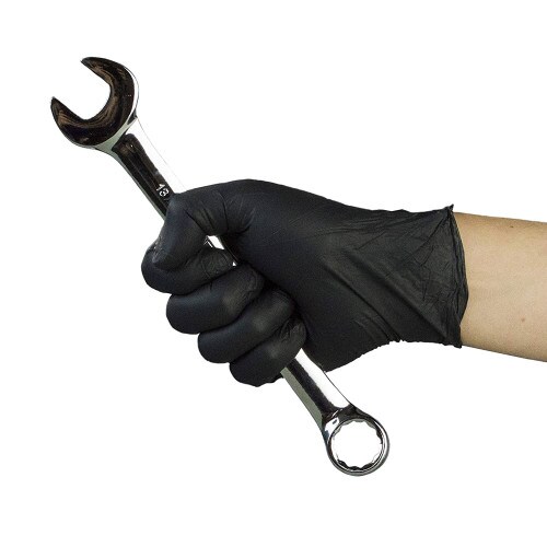 Black Nitrile Glove Double Extra L