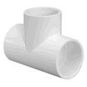 1/2" PVC SCH 40 Tee, Socket