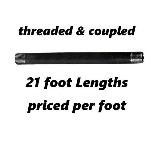 Length Threaded & Coupled Black St