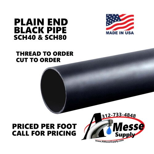Length Plain End Black Steel Pipe