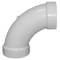 1-1/2" PVC DWV Elbow 1/4 Bend