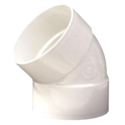 1-1/2" PVC DWV Elbow 1/8 Bend