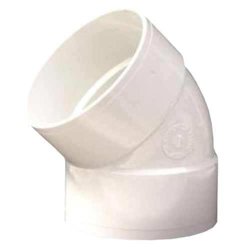 1-1/2" PVC DWV Elbow 1/8 Bend