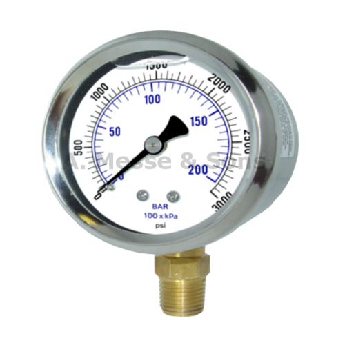 4" Utility Pressure Gauge 100 PSI