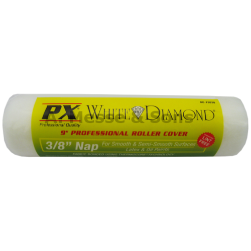 9in White Diamond Paint Roller Cov