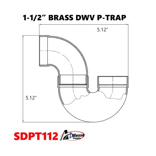 1-1/2" Copper DWV P-Trap 1-1/2"