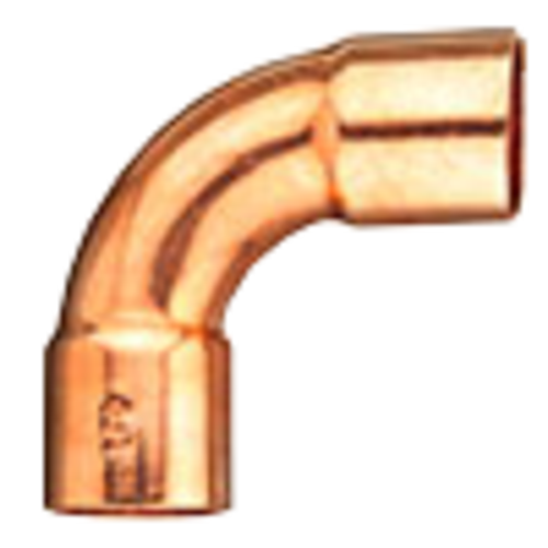 1/2" Copper 90° Elbow, Long Turn