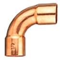 1/2" Copper 90° Elbow, Long Turn