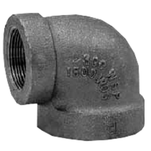 2" x 1-1/2" Black Reducing 90° Elb