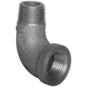 1/2" Black 90° Street Elbow SCH 80