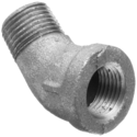 1/2" Black Street 45° Elbow SCH 80